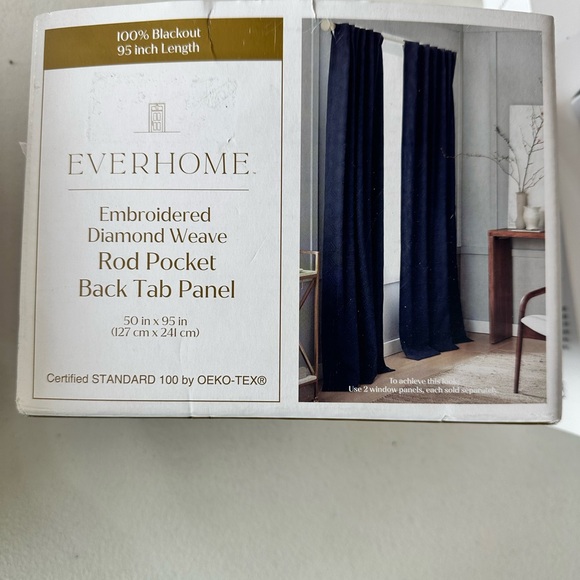 Everhome Other - Blue Elegant Curtains with Sophisticated Accents